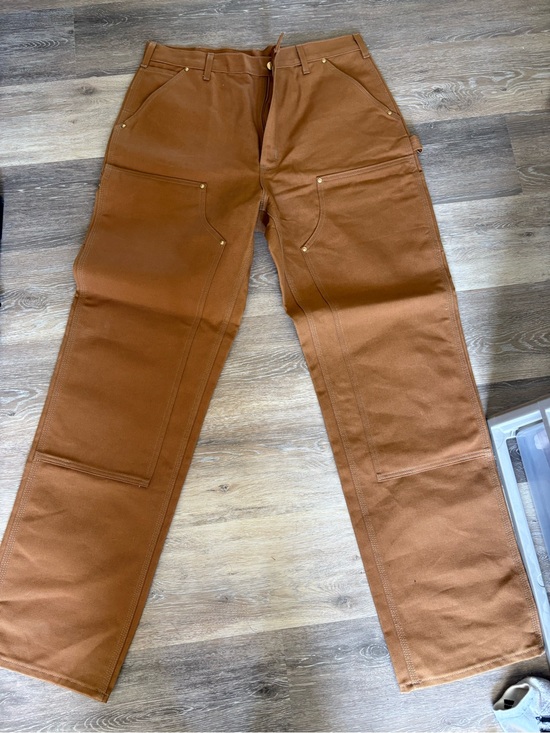 Carhartt Other - Carhartt Tan Canvas Work Pants with Signature Patch